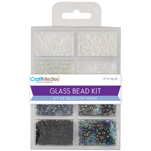 BLACK & WHITE BEAD GLASS KIT